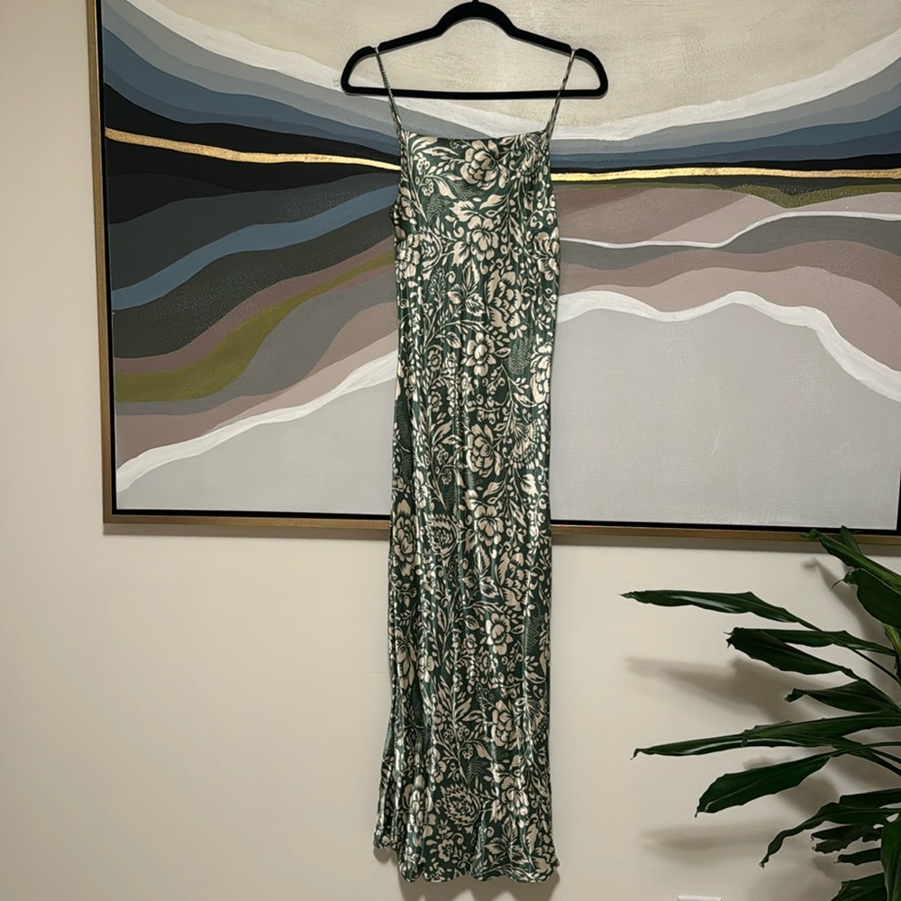Zara silky patterned maxi dress